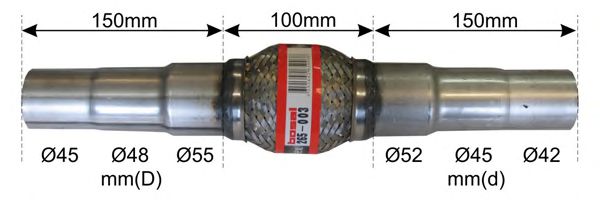 Гофра выхлопной системы BOSAL 265-003