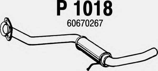 Средний глушитель выхлопных газов fenno P1018