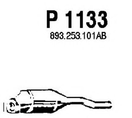 Средний глушитель выхлопных газов fenno P1133