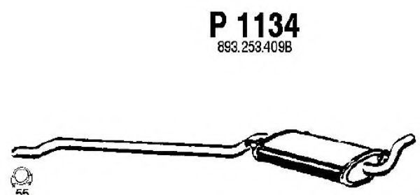 Средний глушитель выхлопных газов fenno P1134