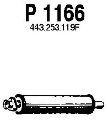 Средний глушитель выхлопных газов fenno P1166