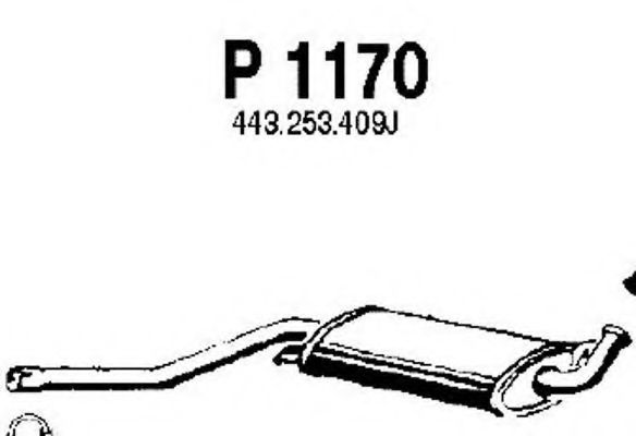 Средний глушитель выхлопных газов fenno P1170
