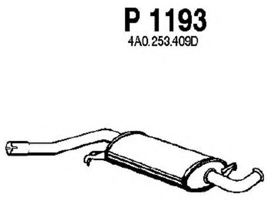 Средний глушитель выхлопных газов fenno P1193