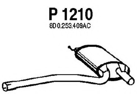 Средний глушитель выхлопных газов fenno P1210