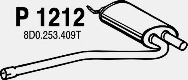 Средний глушитель выхлопных газов fenno P1216
