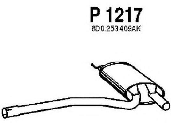 Средний глушитель выхлопных газов fenno P1217
