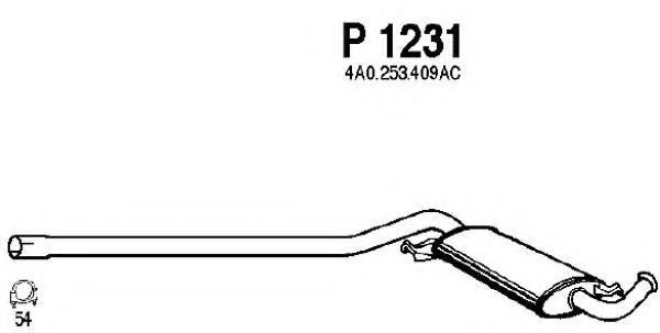 Средний глушитель выхлопных газов fenno P1231