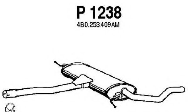 Средний глушитель выхлопных газов fenno P1238