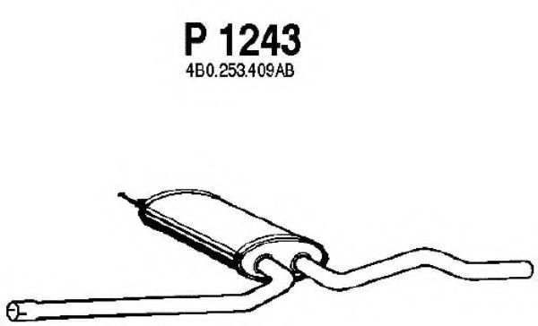 Средний глушитель выхлопных газов fenno P1243