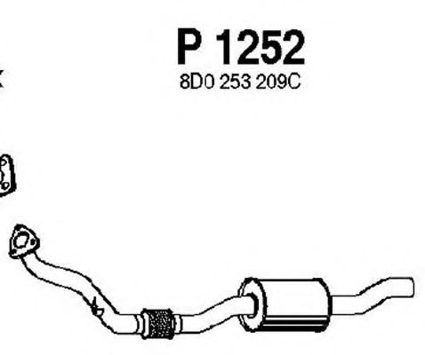 Средний глушитель выхлопных газов fenno P1252