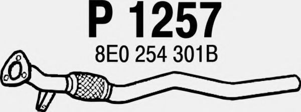 Приемная труба глушителя fenno P1257