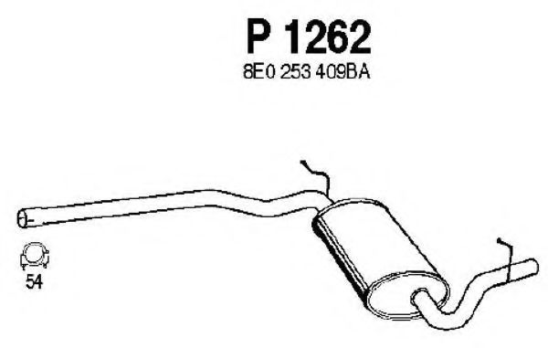 Средний глушитель выхлопных газов fenno P1262
