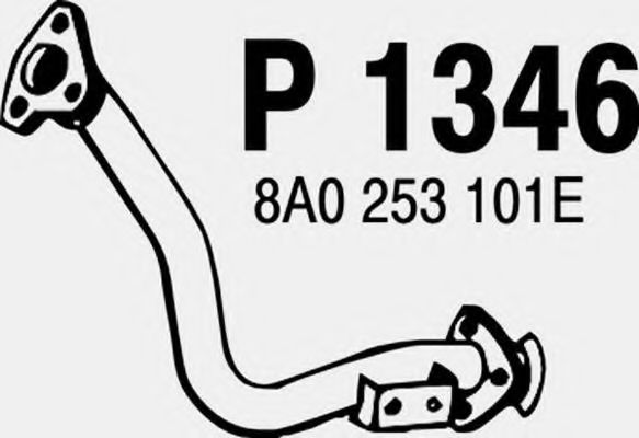 Приемная труба глушителя fenno P1346