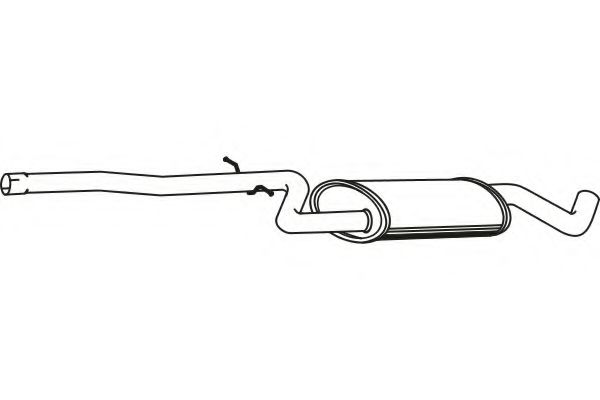 Средний глушитель выхлопных газов fenno P1374