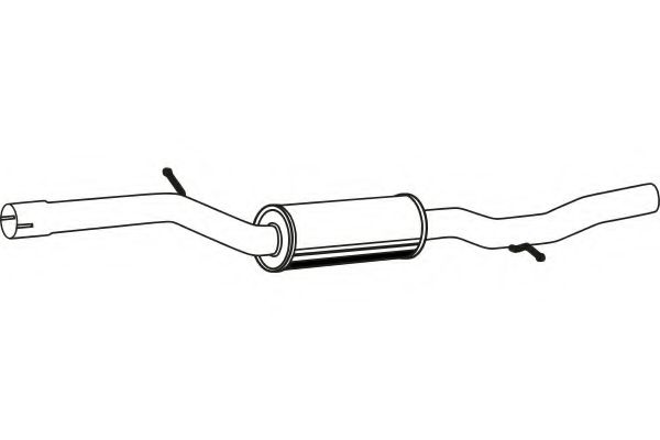 Средний глушитель выхлопных газов fenno P1379