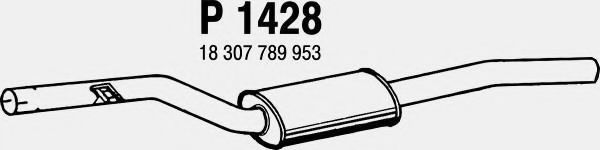 Средний глушитель выхлопных газов fenno P1428