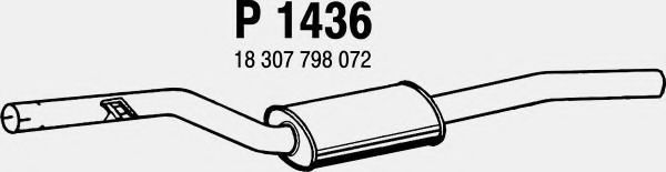 Средний глушитель выхлопных газов fenno P1436