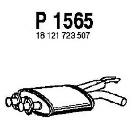 Средний глушитель выхлопных газов fenno P1565
