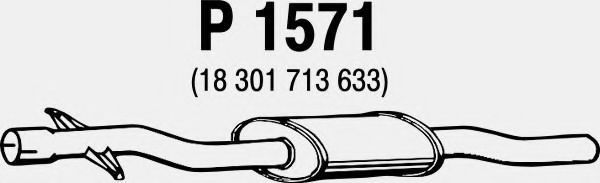 Средний глушитель выхлопных газов fenno P1571