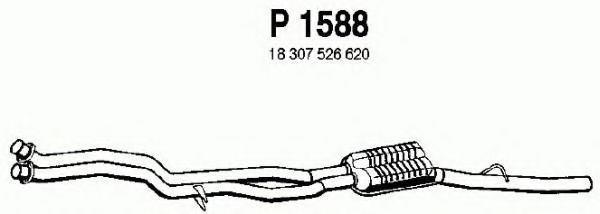 Средний глушитель выхлопных газов fenno P1588