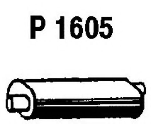 Средний глушитель выхлопных газов fenno P1605
