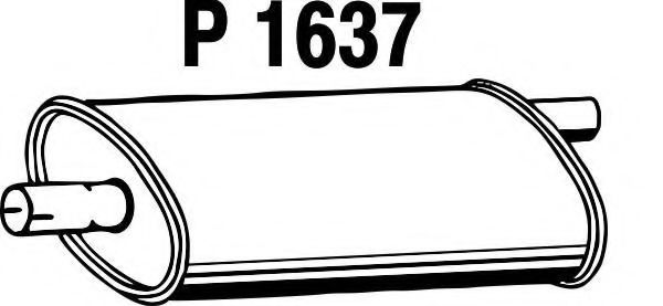 Средний глушитель выхлопных газов fenno P1637