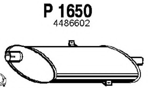 Средний глушитель выхлопных газов fenno P1650