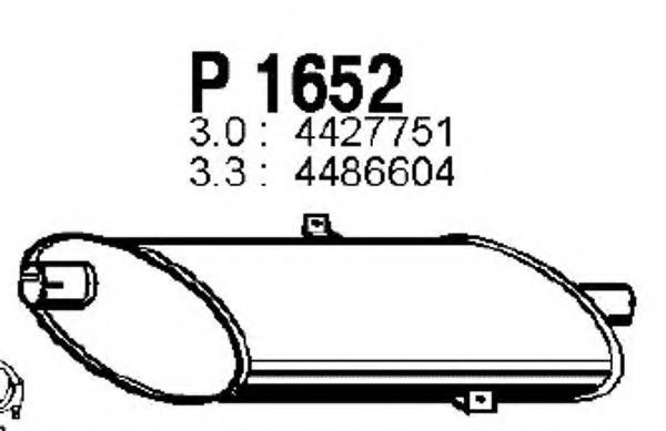 Средний глушитель выхлопных газов fenno P1652