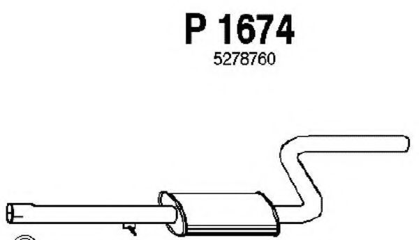 Средний глушитель выхлопных газов fenno P1674