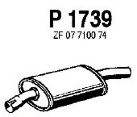 Средний глушитель выхлопных газов fenno P1739