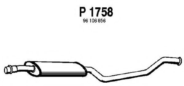 Средний глушитель выхлопных газов fenno P1758