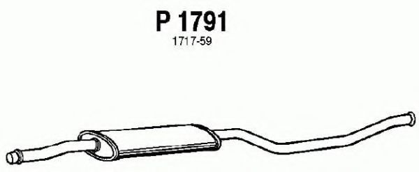 Средний глушитель выхлопных газов fenno P1791