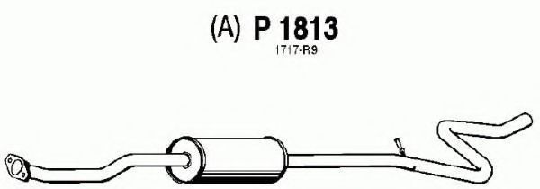 Средний глушитель выхлопных газов fenno P1813