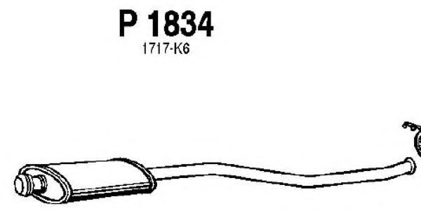 Средний глушитель выхлопных газов fenno P1834