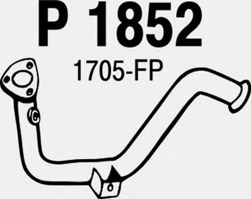 Приемная труба глушителя fenno P1852