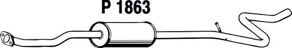 Средний глушитель выхлопных газов fenno P1863