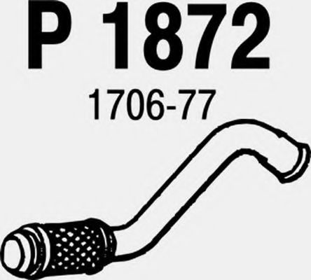 Приемная труба глушителя fenno P1872