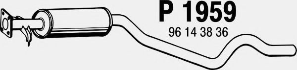 Средний глушитель выхлопных газов fenno P1959