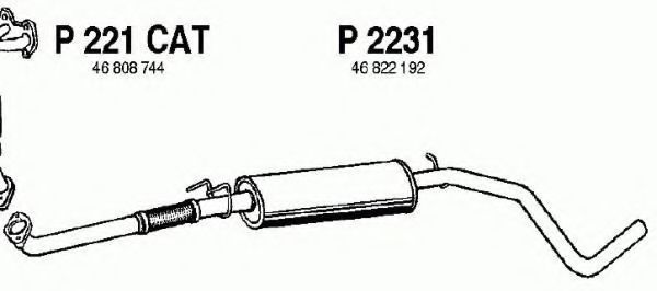 Средний глушитель выхлопных газов fenno P2231
