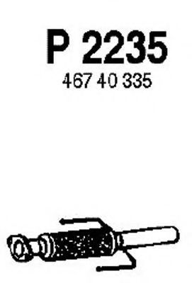 Приемная труба глушителя fenno P2235