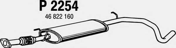 Средний глушитель выхлопных газов fenno P2254