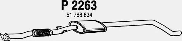 Средний глушитель выхлопных газов fenno P2263