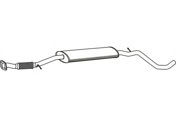 Средний глушитель выхлопных газов fenno P2283