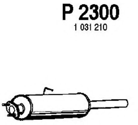 Средний глушитель выхлопных газов fenno P2300