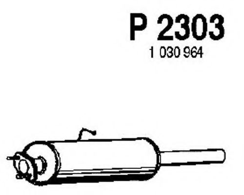 Средний глушитель выхлопных газов fenno P2303