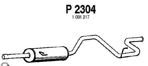 Средний глушитель выхлопных газов fenno P2304