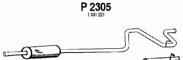Средний глушитель выхлопных газов fenno P2305