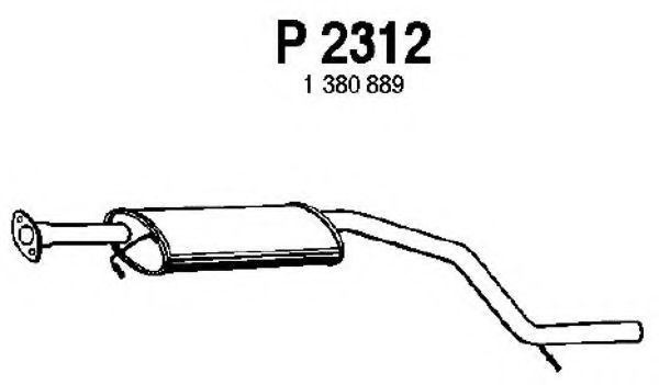 Средний глушитель выхлопных газов fenno P2312
