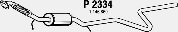Средний глушитель выхлопных газов fenno P2334