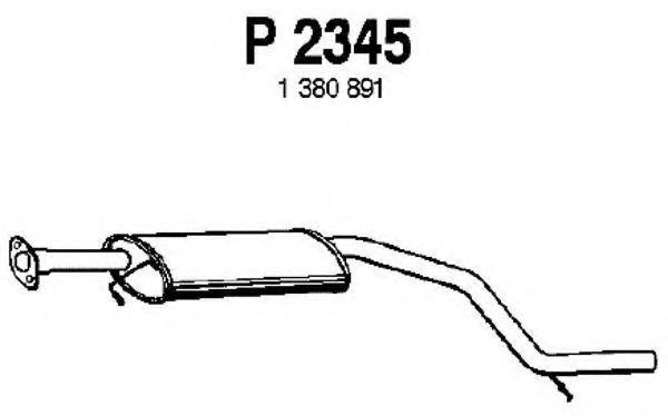 Средний глушитель выхлопных газов fenno P2345
